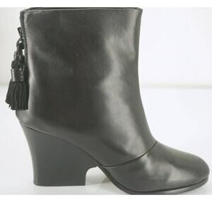 Rag & Bone Tacita Tassel Black Leather Ankle Boots